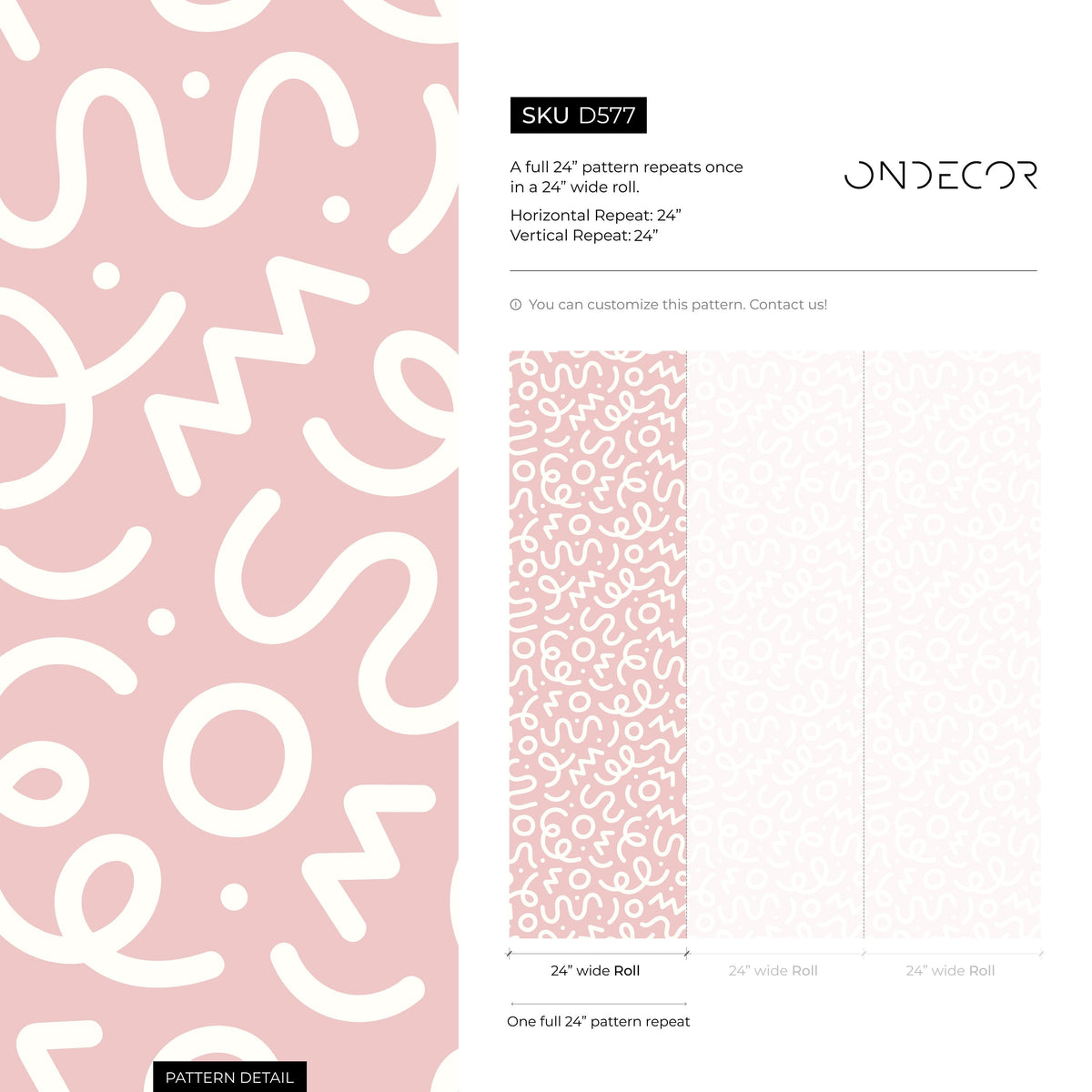 Pink Abstract Wallpaper Nursery Wallpaper Modern Wallpaper Peel and Stick Wallpaper Home Decor - D577