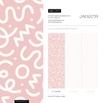 Pink Abstract Wallpaper Nursery Wallpaper Modern Wallpaper Peel and Stick Wallpaper Home Decor - D577
