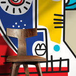 Modern Cubism Art Wallpaper Abstract Mural Peel and Stick Wallpaper Home Decor - D569