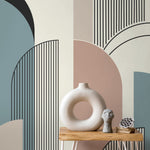 Abstract Geometric Wallpaper Contemporary Art Wallpaper Peel and Stick and Traditional Wallpaper - D621