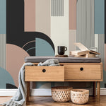Abstract Geometric Wallpaper Contemporary Art Wallpaper Peel and Stick and Traditional Wallpaper - D621