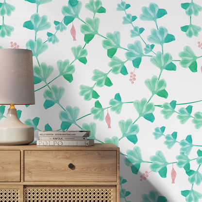 Removable Wallpaper Peel and Stick Wallpaper Wall Paper Wall - Leaf Wallpaper Wallpaper - X013