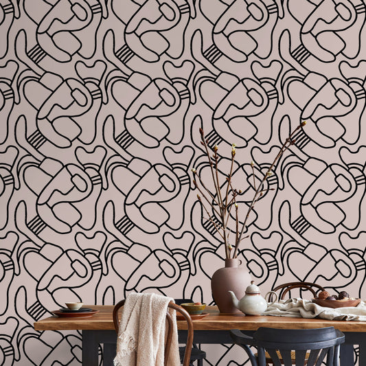 Peel and Stick Wallpaper Removable Wallpaper Contemporary Wall Temporary Wallpaper / Abstract Wallpaper - X108