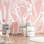 Pink Abstract Art Wallpaper Large Modern Wallpaper Peel and Stick and Traditional Wallpaper - D635