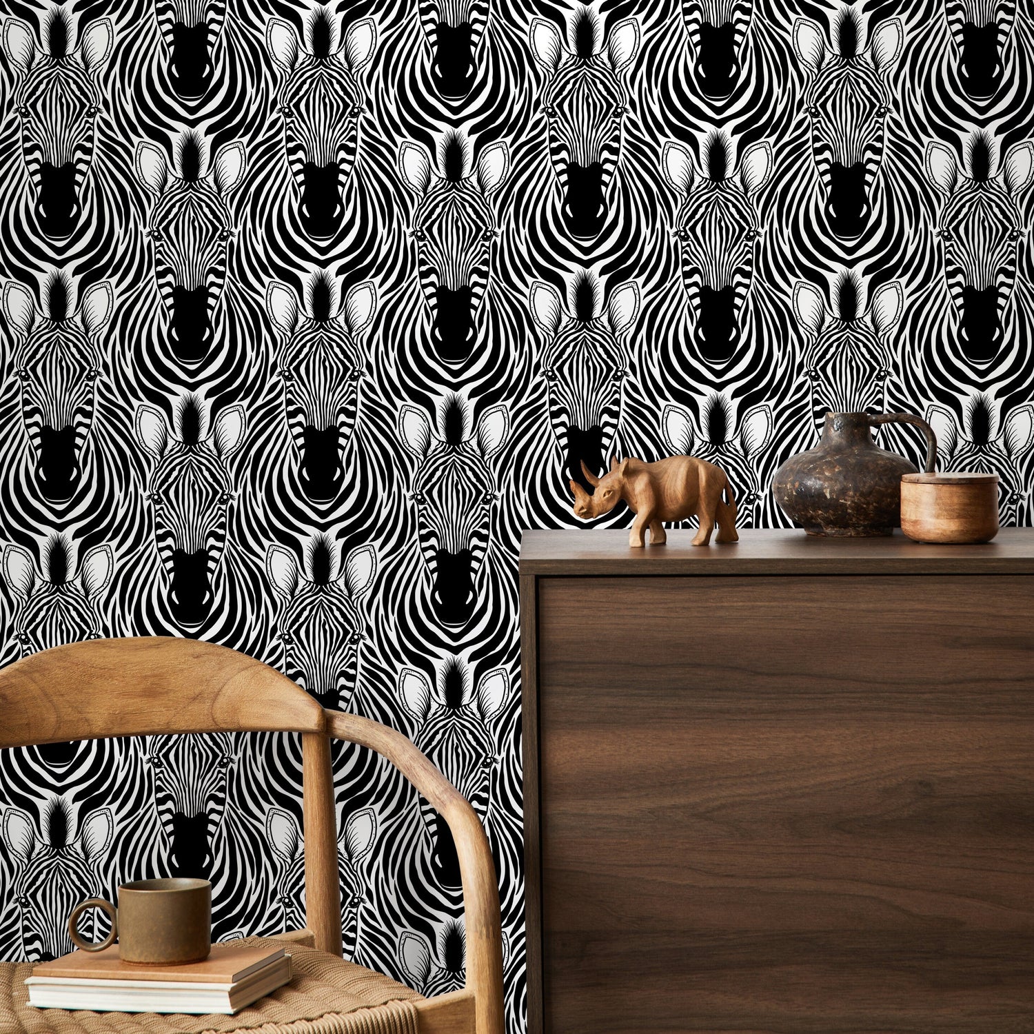 Animal Print Zebra Wallpaper Removable Wallpaper Wall Decor Home Decor Wall Art Printable Wall Art Room Decor Wall Prints Wall Hanging - B765