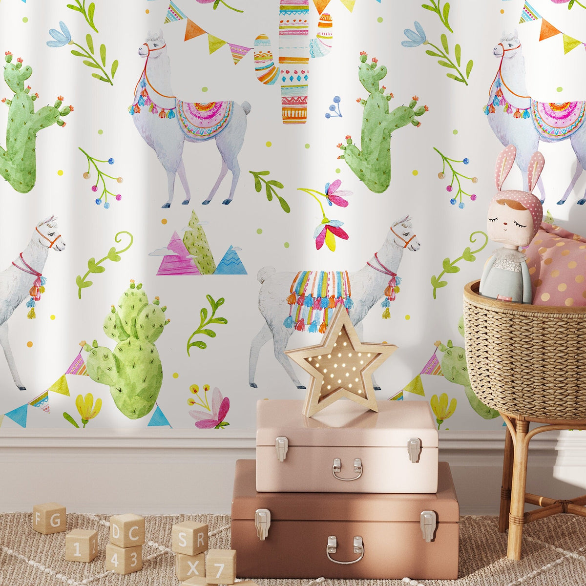 Removable Wallpaper Floral Wall Temporary Wallpaper Nursery Wallpaper Wall Decor Wall Paper Removable Peel and Stick Wallpaper - A682