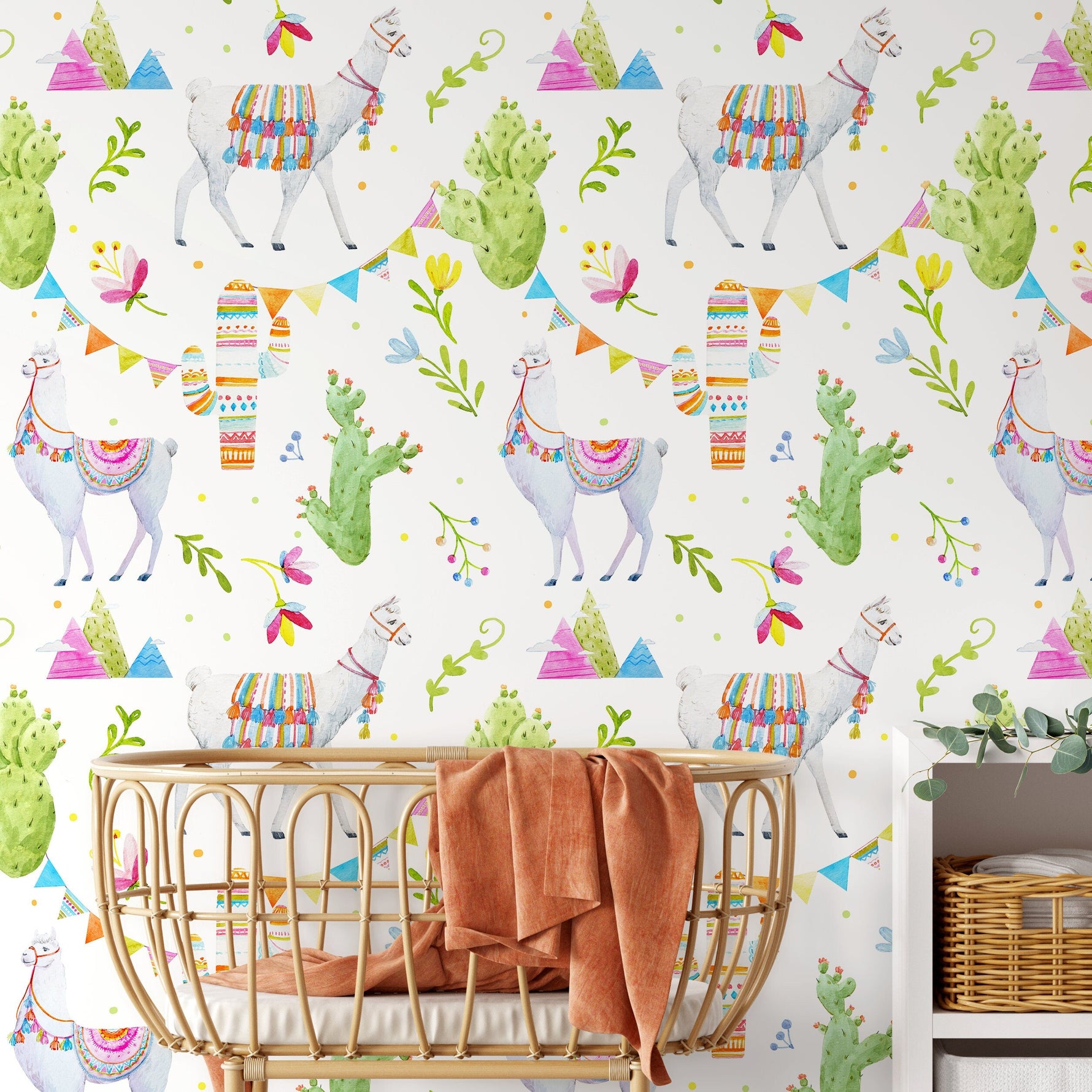 Removable Wallpaper Floral Wall Temporary Wallpaper Nursery Wallpaper Wall Decor Wall Paper Removable Peel and Stick Wallpaper - A682