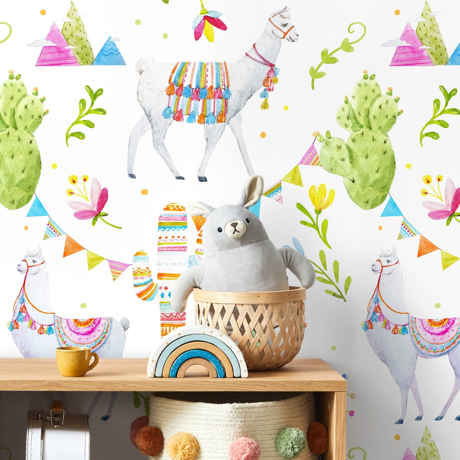 Removable Wallpaper Floral Wall Temporary Wallpaper Nursery Wallpaper Wall Decor Wall Paper Removable Peel and Stick Wallpaper - A682