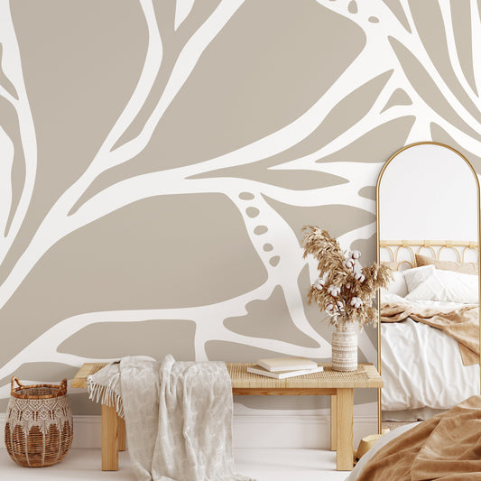 Light Abstract Art Wallpaper Large Boho Wallpaper Peel and Stick and Traditional Wallpaper - D639