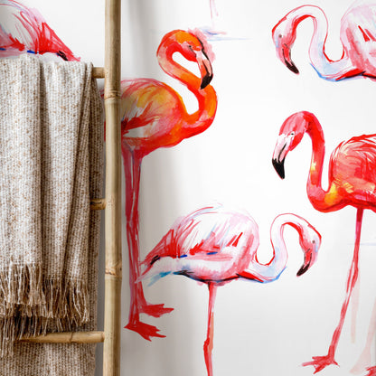 Flamingo Removable Wallpaper Wallpaper Wall Paper Wall - Flamingos Wallpaper - B248
