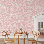 Pink Abstract Wallpaper Nursery Wallpaper Modern Wallpaper Peel and Stick Wallpaper Home Decor - D577