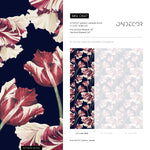 Dark Floral Wallpaper Vintage Wallpaper Peel and Stick and Traditional Wallpaper - D647