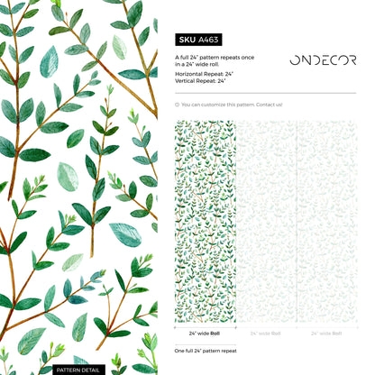 Removable Wallpaper Peel and Stick Wallpaper Wall Paper Wall - Leaf Wallpaper Wallpaper - A463