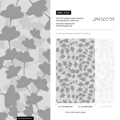 Ornamental Flowers Wallpaper - Removable Wallpaper Peel and Stick Wallpaper Wall Paper - X016