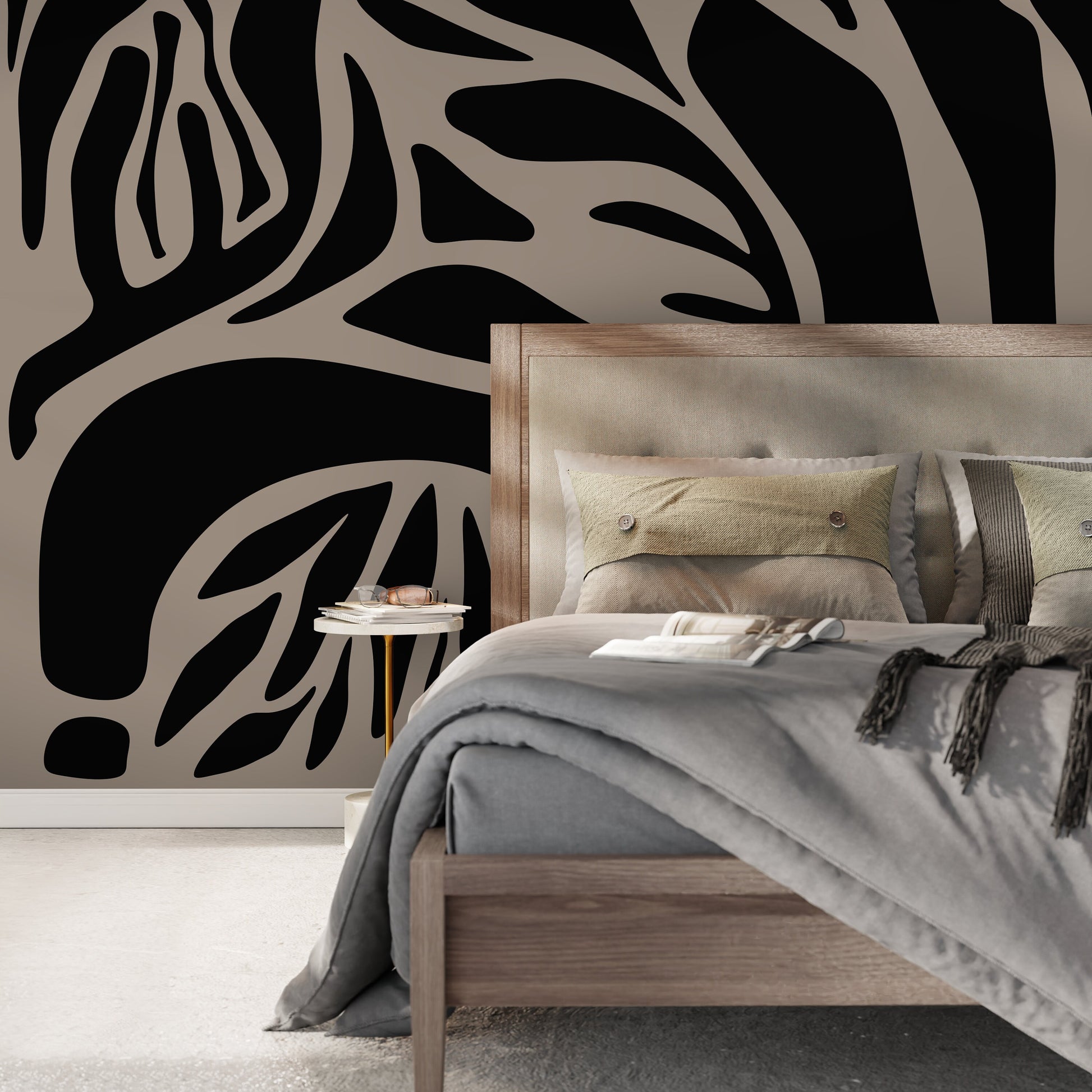 Dark Abstract Art Wallpaper Large Modern Wallpaper Peel and Stick and Traditional Wallpaper - D634