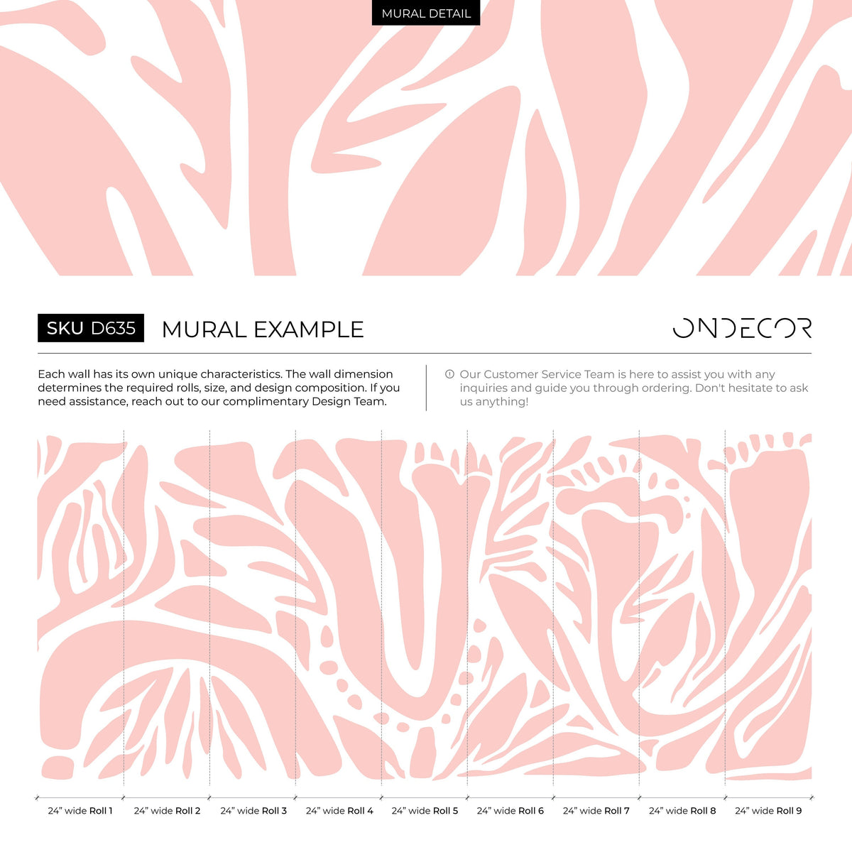 Pink Abstract Art Wallpaper Large Modern Wallpaper Peel and Stick and Traditional Wallpaper - D635