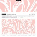 Pink Abstract Art Wallpaper Large Modern Wallpaper Peel and Stick and Traditional Wallpaper - D635