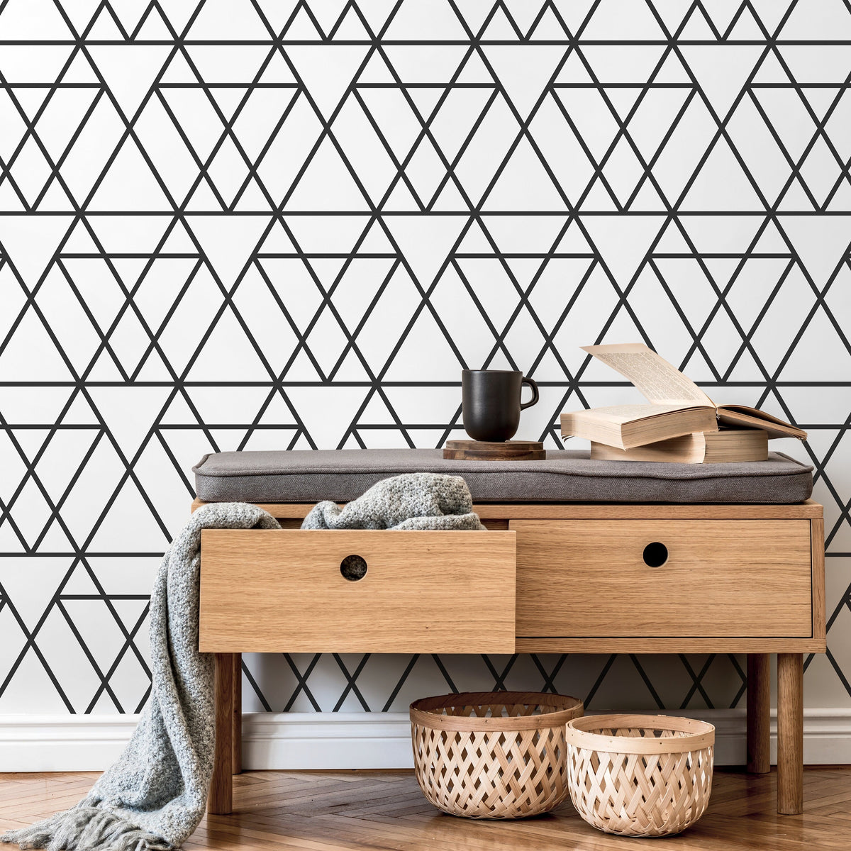 Removable Wallpaper, Scandinavian Wallpaper, Temporary Wallpaper, Minimalistic Wallpaper, Peel and Stick Wallpaper, Wall Paper - B067