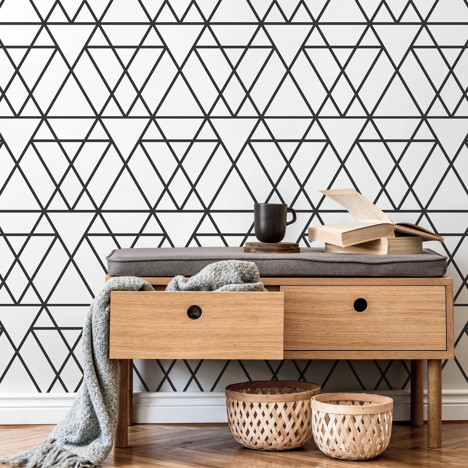 Removable Wallpaper, Scandinavian Wallpaper, Temporary Wallpaper, Minimalistic Wallpaper, Peel and Stick Wallpaper, Wall Paper - B067