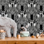 Animal Print Zebra Wallpaper Removable Wallpaper Wall Decor Home Decor Wall Art Printable Wall Art Room Decor Wall Prints Wall Hanging - B765