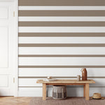 Beige Striped Wallpaper Modern Wallpaper Peel and Stick and Traditional Wallpaper - D727
