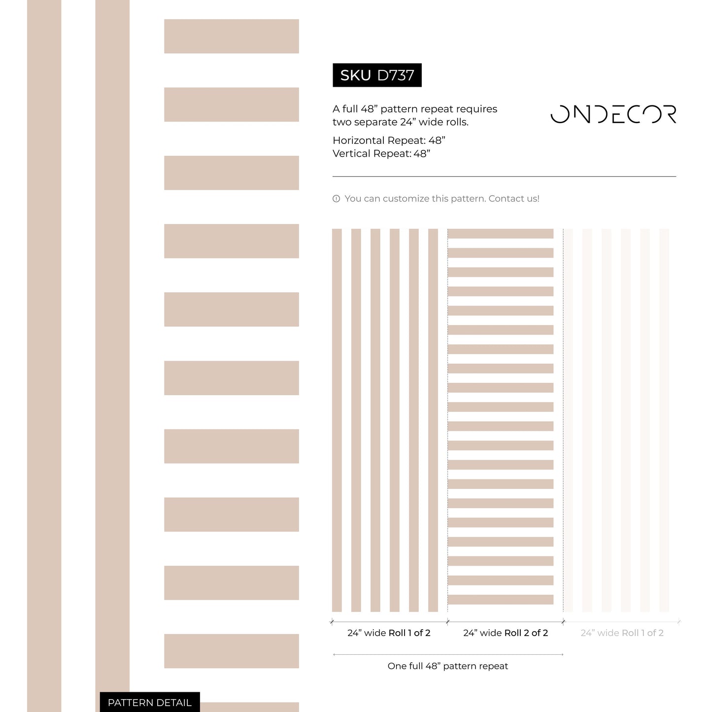 Neutral Striped Wallpaper Modern Geometric Wallpaper Peel and Stick and Traditional Wallpaper - D737