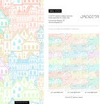 Wallpaper Peel and Stick Wallpaper Removable Wallpaper Home Decor Wall Art Wall Decor Room Decor / Colorful City Wallpaper - A743