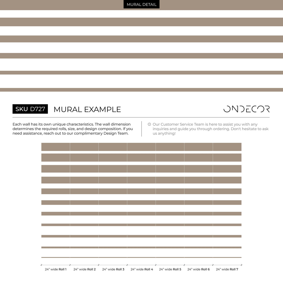 Beige Striped Wallpaper Modern Wallpaper Peel and Stick and Traditional Wallpaper - D727