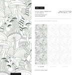 Green Mushroom Wallpaper Modern Peel and Stick and Traditional Wallpaper - D812