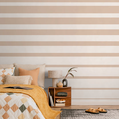 Neutral Striped Wallpaper Modern Wallpaper Peel and Stick and Traditional Wallpaper - D730