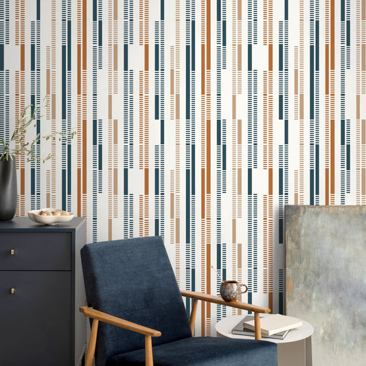 Contemporary Geometric Wallpaper Abstract Wallpaper Peel and Stick and Traditional Wallpaper - D743