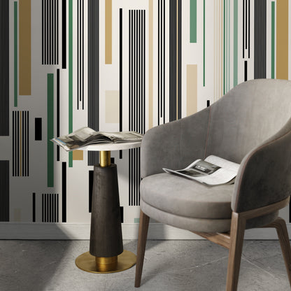 Modern Rectangle Wallpaper Geometric Wallpaper Peel and Stick and Traditional Wallpaper - D740