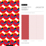 Wallpaper Removable Wallpaper Peel and Stick Wallpaper Wall Decor Home Decor Wall Art Printable Wall Art / Red Geometric Wallpaper - C458