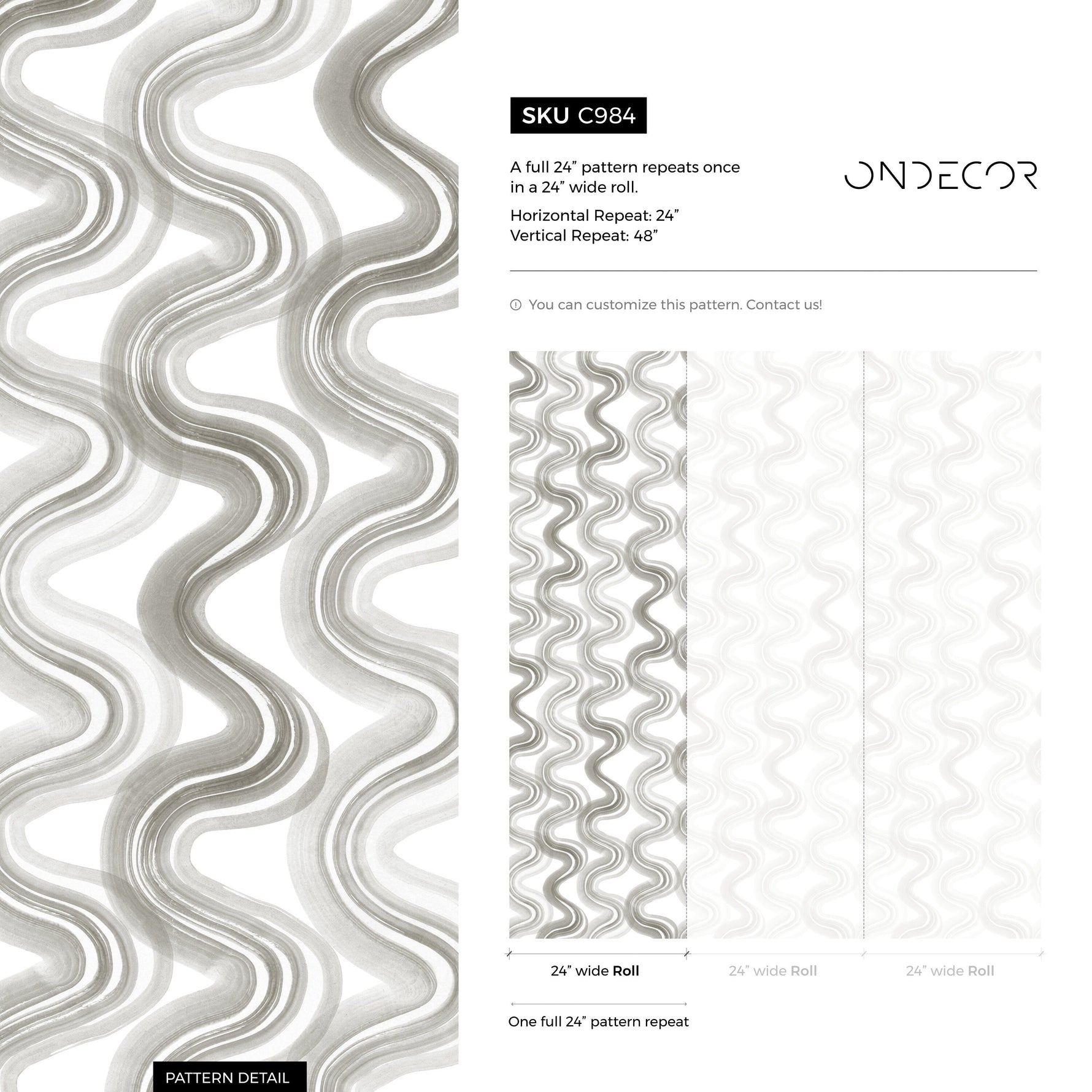 Gray Abstract Ink Wallpaper / Peel and Stick Wallpaper Removable Wallpaper Home Decor Wall Art Wall Decor Room Decor - C984