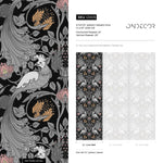 Gray Bird William Morris Wallpaper / Peel and Stick Wallpaper Removable Wallpaper Home Decor Wall Art Wall Decor Room Decor - D005
