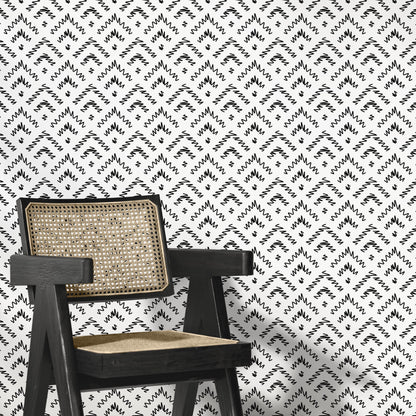 Wallpaper Peel and Stick Wallpaper Removable Wallpaper Home Decor Wall Decor Room Decor / Black and White Geometric Wallpaper - C175