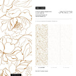 Boho Minimalist Peony Wallpaper Peel and Stick Removable Repositionable Geometric Minimalistic Abstract - ZABM