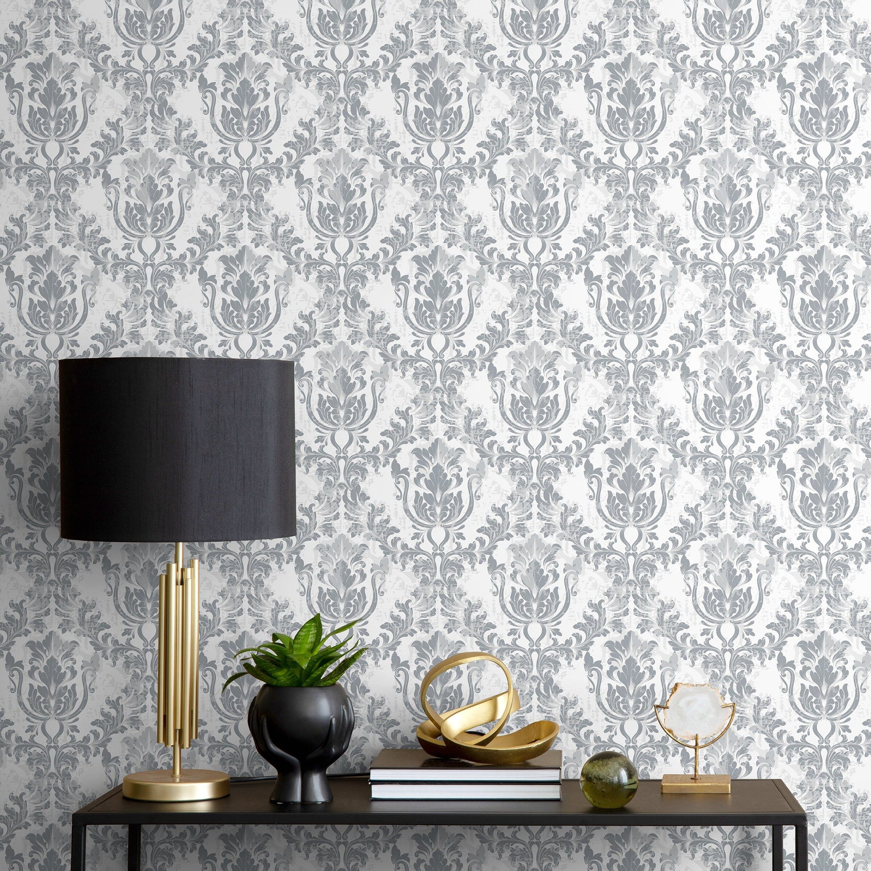 Vintage Damask Wallpaper Removable Wallpaper Wall Decor Home Decor Wall Art Printable Wall Art Room Decor Wall Prints Wall Hanging - B780