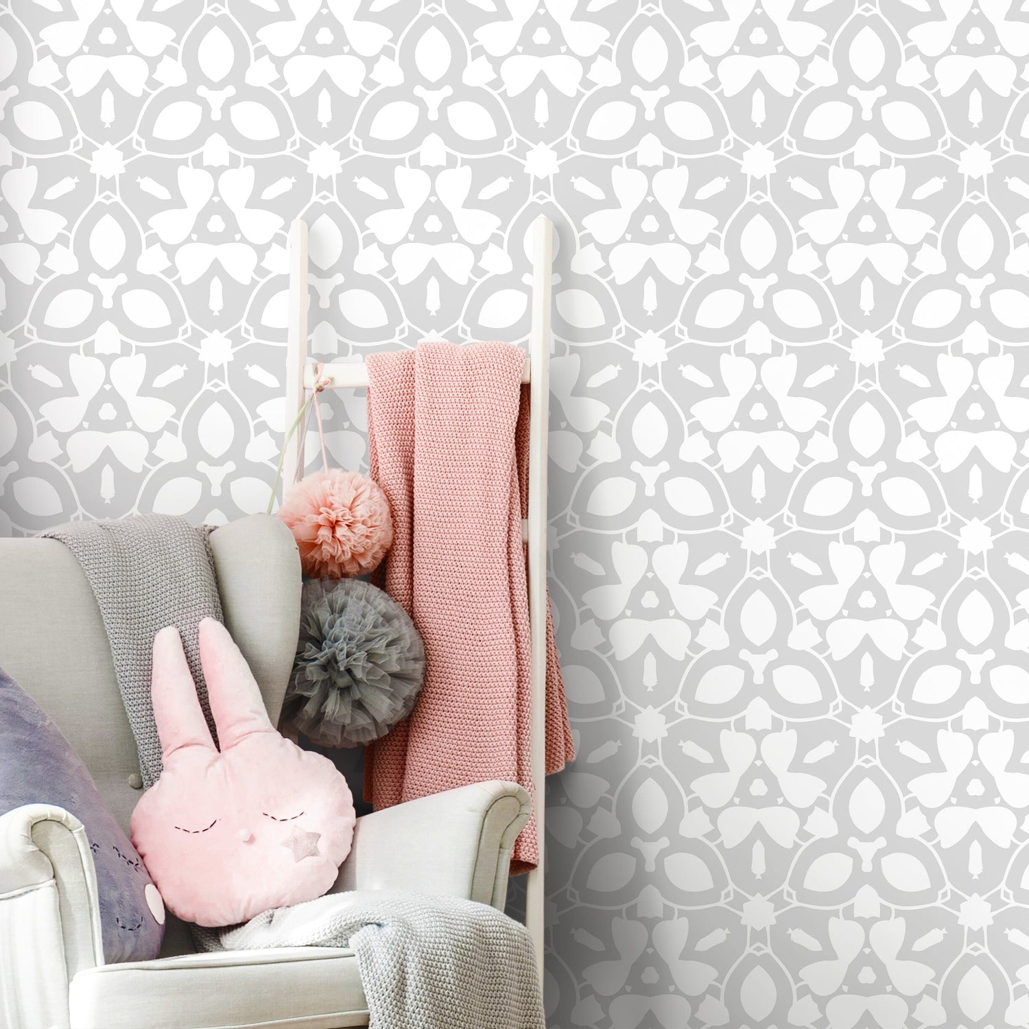 Room Decor Wallpaper Peel and Stick Wallpaper Removable Wallpaper Wall Art Wall Decor Home Decor / Gray Abstract Wallpaper - X045