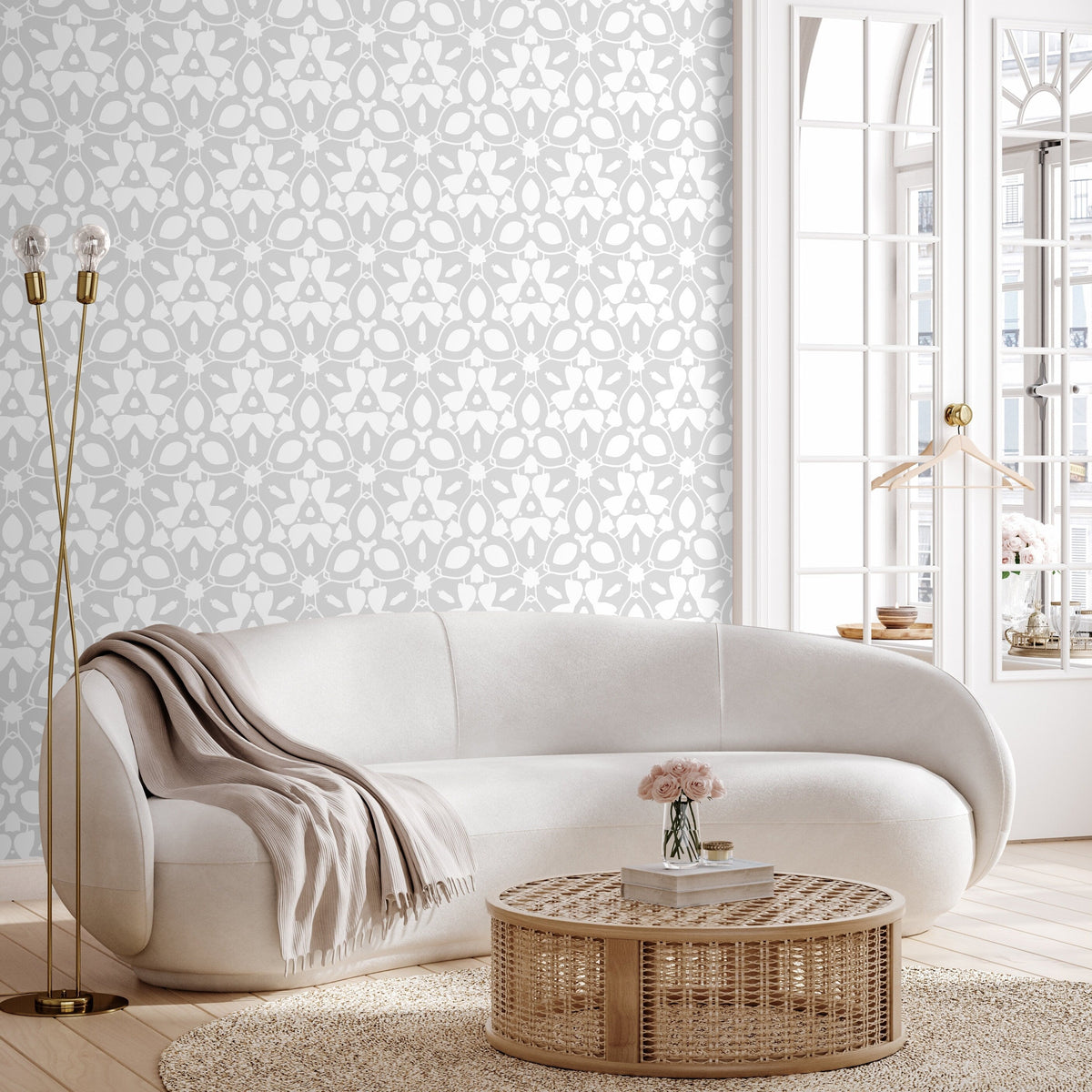 Room Decor Wallpaper Peel and Stick Wallpaper Removable Wallpaper Wall Art Wall Decor Home Decor / Gray Abstract Wallpaper - X045