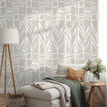 Wallpaper Peel and Stick Wallpaper Removable Wallpaper Home Decor Wall Art Wall Decor Room Decor / White and Beige Abstract Wallpaper- C569