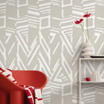 Wallpaper Peel and Stick Wallpaper Removable Wallpaper Home Decor Wall Art Wall Decor Room Decor / White and Beige Abstract Wallpaper- C569