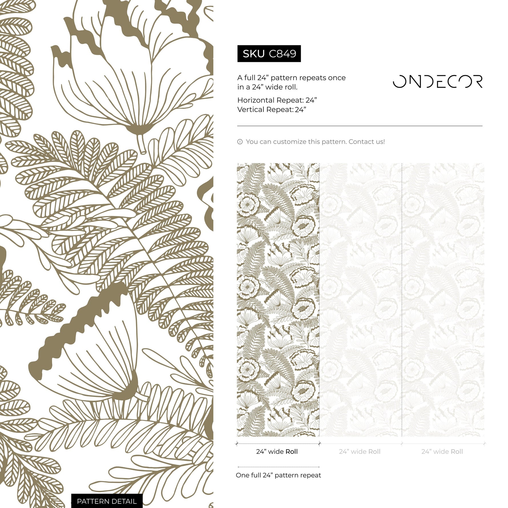Beige Boho Flower Wallpaper / Peel and Stick Wallpaper Removable Wallpaper Home Decor Wall Art Wall Decor Room Decor - C849