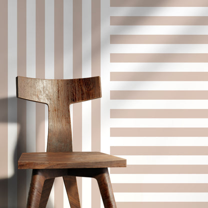Neutral Striped Wallpaper Modern Geometric Wallpaper Peel and Stick and Traditional Wallpaper - D737