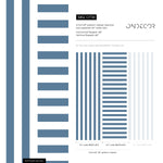 Blue Striped Wallpaper Modern Geometric Wallpaper Peel and Stick and Traditional Wallpaper - D738