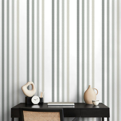 Herringbone Striped Wallpaper Farmhouse Wallpaper Peel and Stick and Traditional Wallpaper - D780