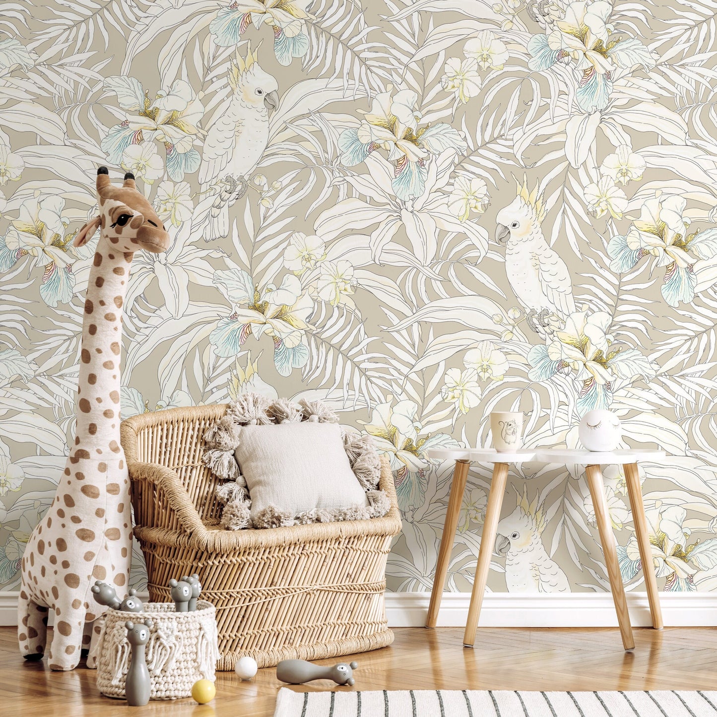 Wallpaper Peel and Stick Wallpaper Removable Wallpaper Home Decor Wall Art Wall Decor Room Decor / Neutral Tropical Animal Wallpaper - C331