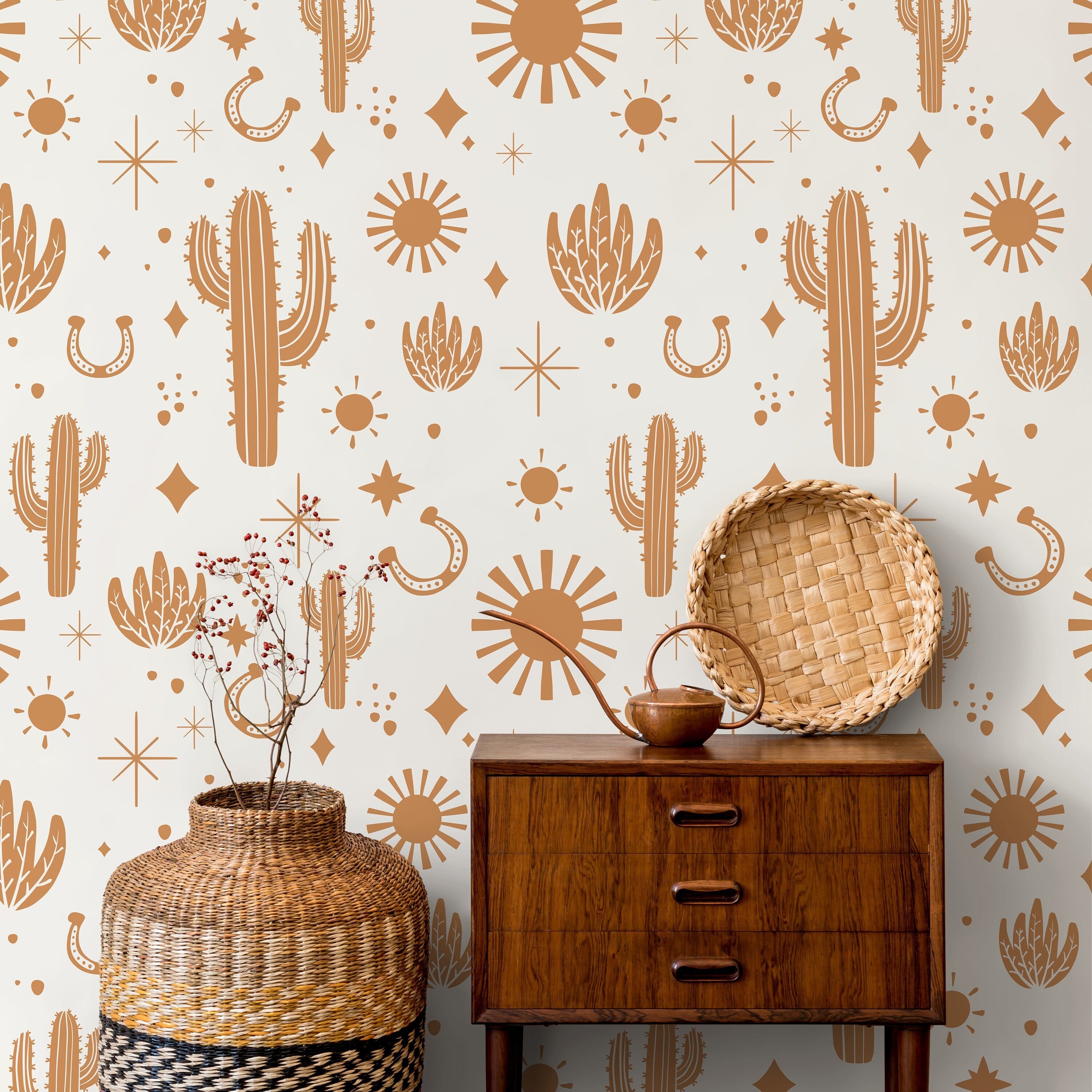 Glightor Boho Wallpaper Peel and Stick Removable Modern Black India | Ubuy