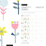 Floral Nursery Wallpaper Removable Wallpaper Wall Decor Home Decor Wall Art Printable Wall Art Room Decor Wall Prints - B745
