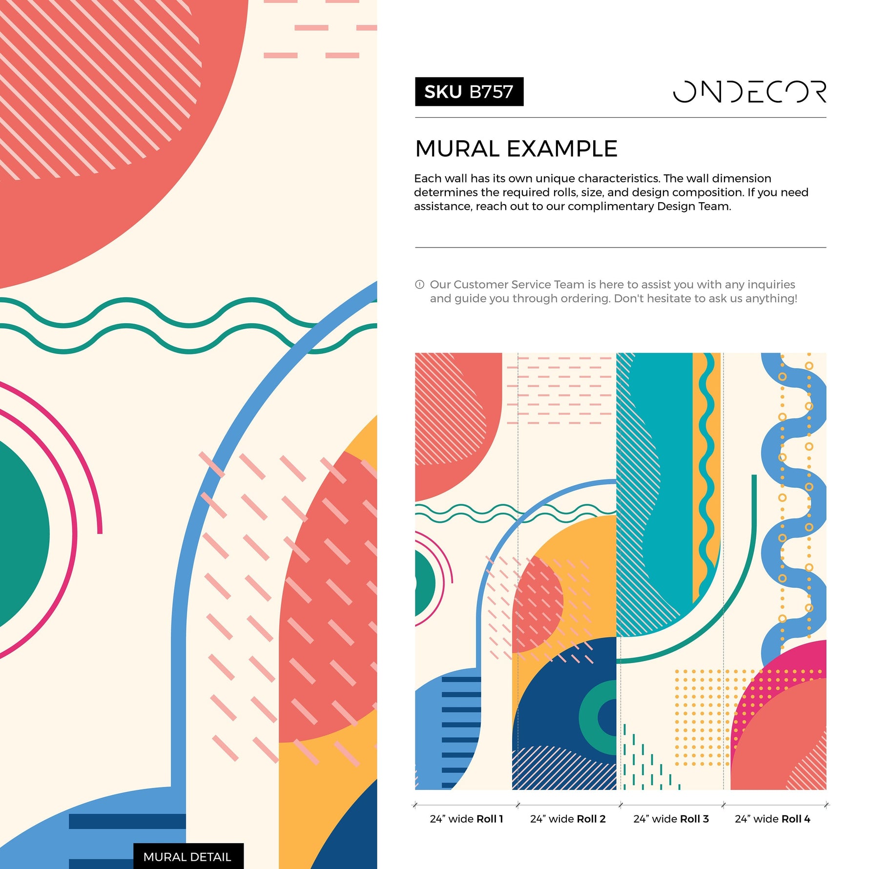 Shapes Colorful Mural Wallpaper Removable Wallpaper Wall Decor Home Decor Wall Art Printable Wall Art Room Decor Wall Prints - B757